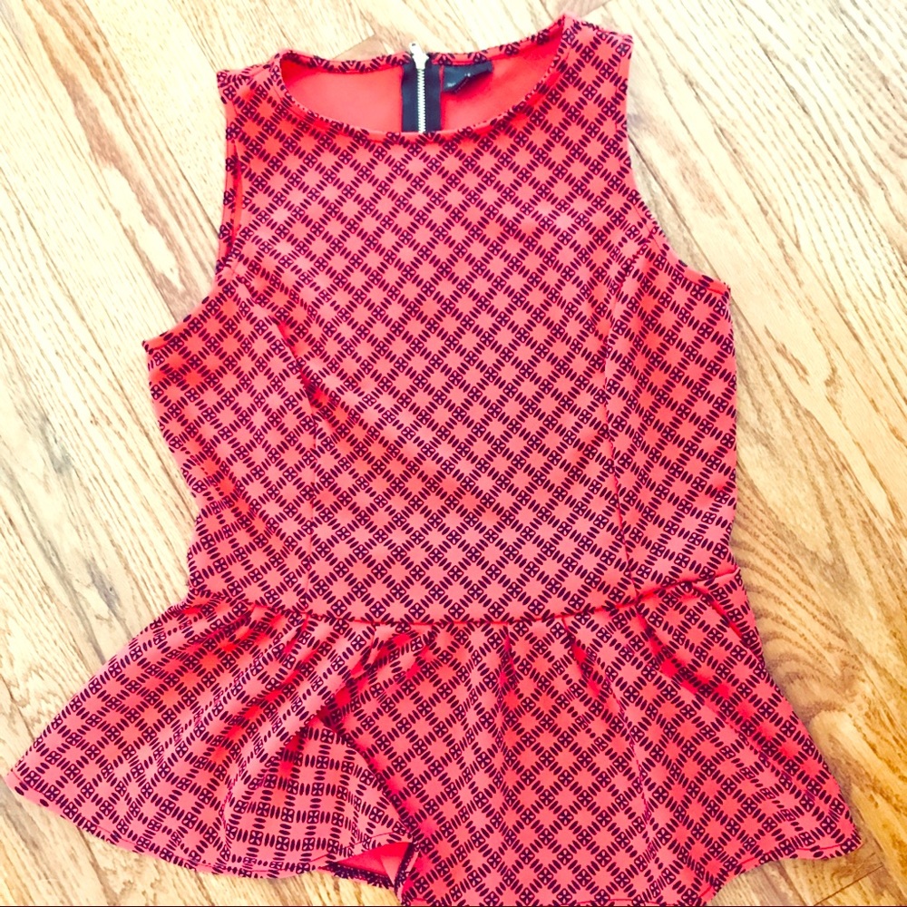Printed Peplum Top